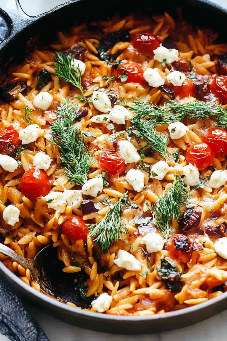Greek baked orzo