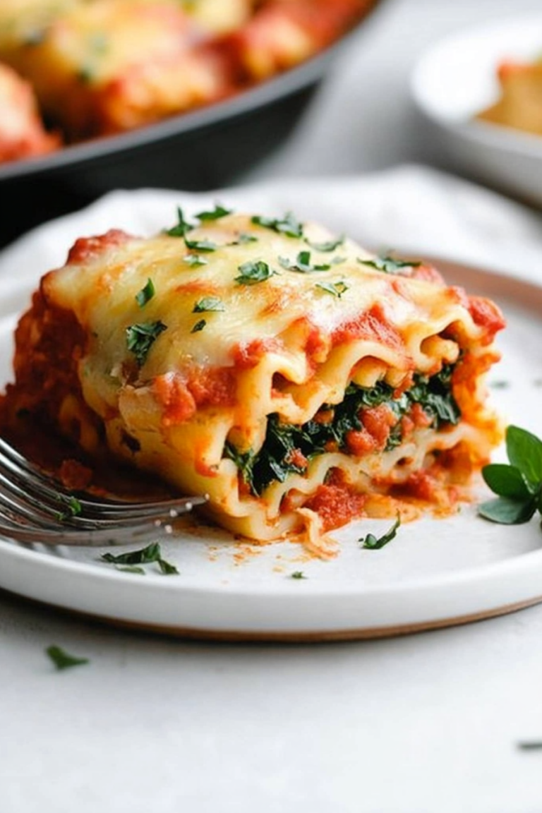 Spinach Lasagna Rolls