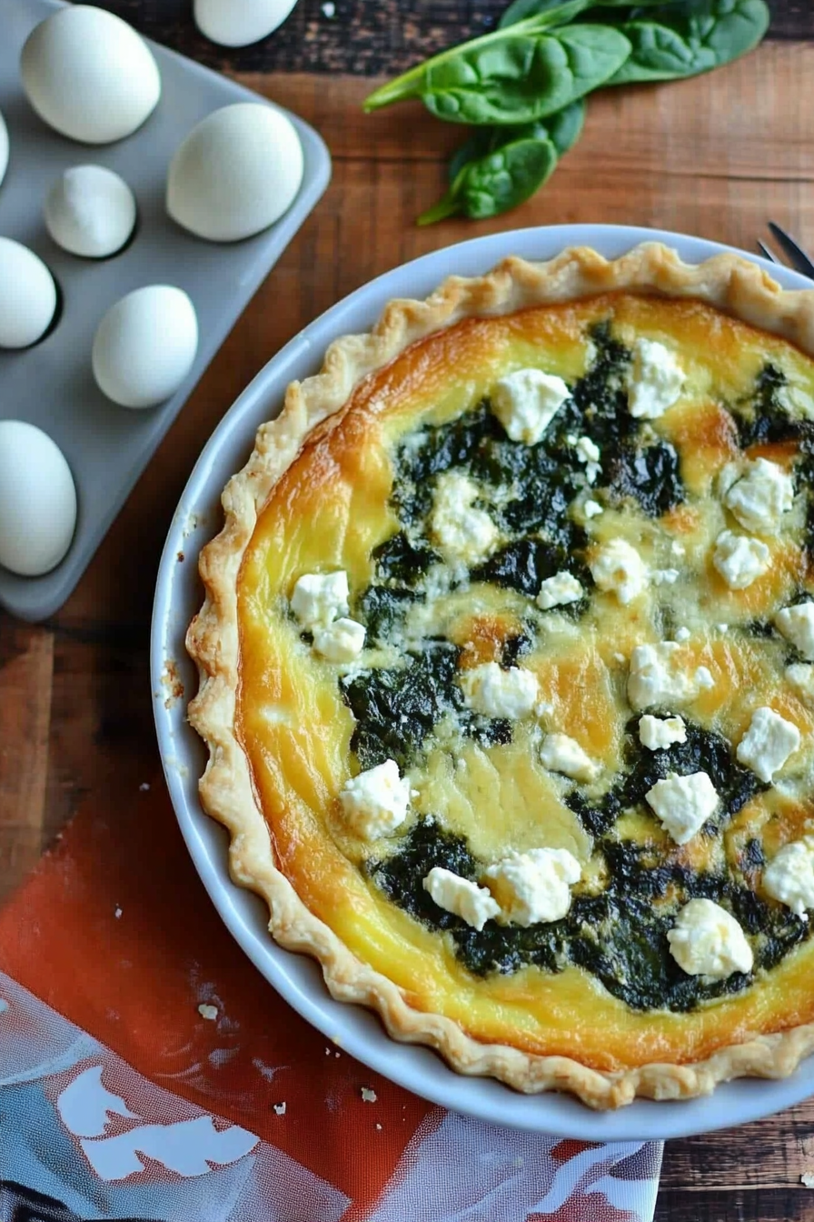 spinach feta quiche