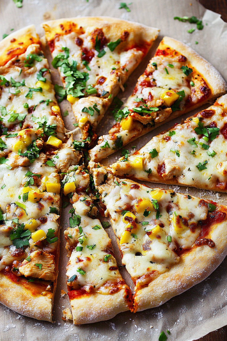 sweet chili garlic chicken pizza