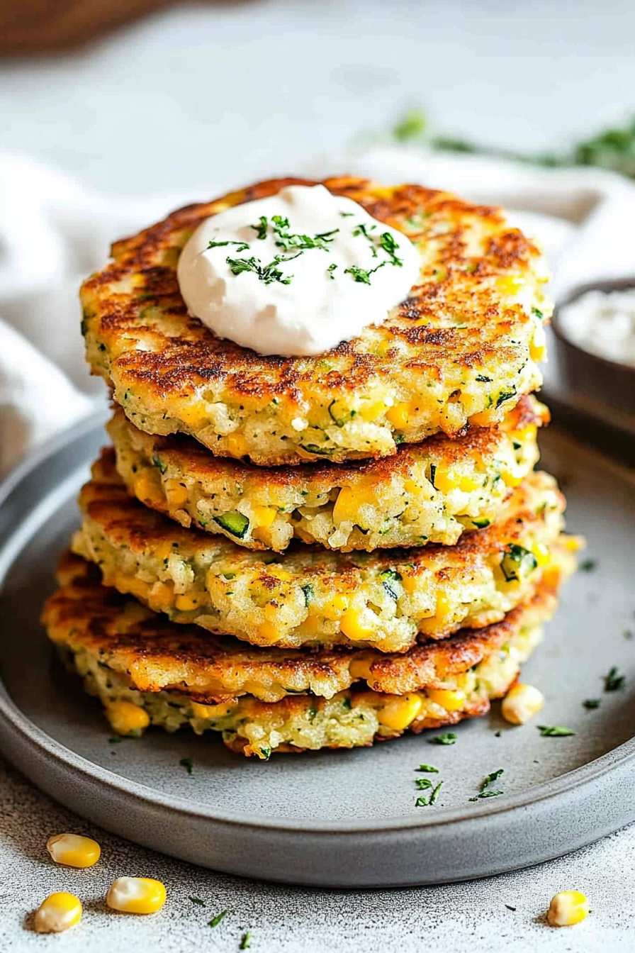 zucchini corn fritters